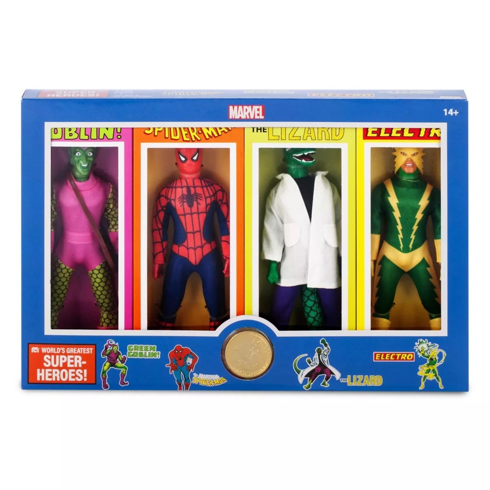 Spider-Man Mego 8” Action Figure Set of 4 World’s Greatest Super-Heroes