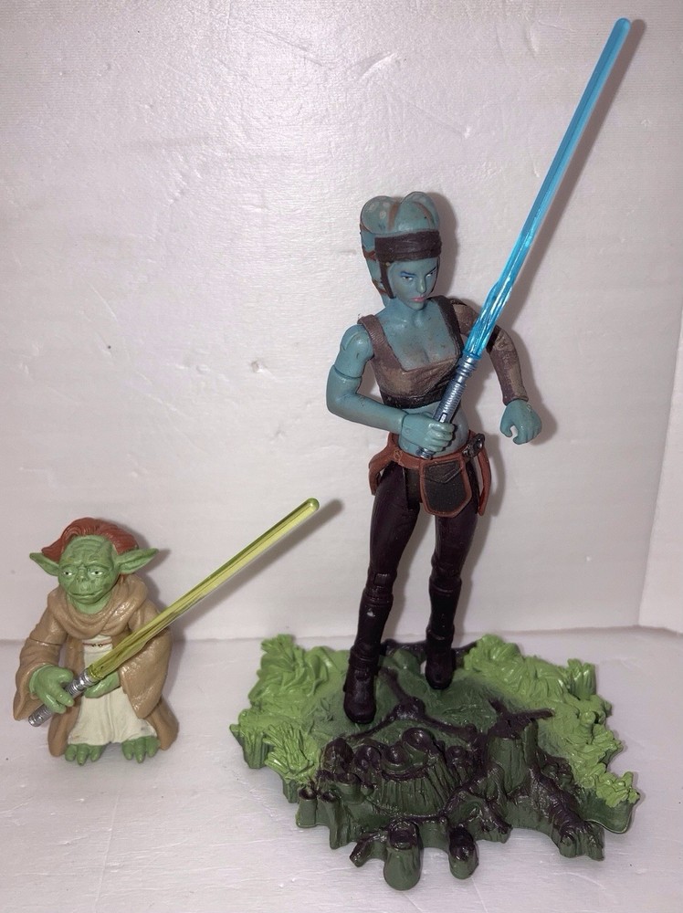 Vintage Star Wars Lot Of 2 Jedi Master Yaddle & Jedi Knight Aayla Secura 3.75