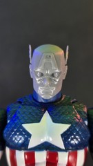 Custom 3D-printed Mafex Marco Checchetto Styled Captain America Heads