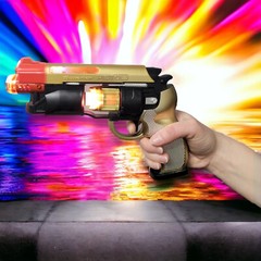Large LED Light-Up Blaster With Sound (8.5) Adult Size Blade Runner Toy Pistol.