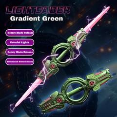 viral dual Lightsaber Glowing Laser Rotating Sword Toys Spark Spinning Sword Do