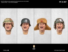 Facepoolfigure 1/6 WWII Male Man Solider Commander Head Carved Fit 12in Figures