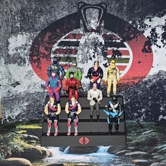 G.I. JOE Action Figure Display Stand-Tiered Showcase COBRA