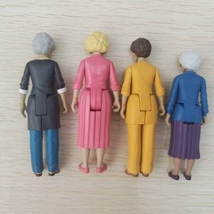 Lot of 4pcs 3.75″ Golden Girls Retro Action Figures Dorothy Rose Blanche Sophia