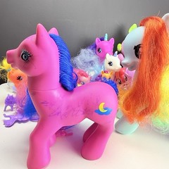 My Little Pony Toy Lot 22+ pc Rainbow Dash Spike Plush Sunset Shimmer Figures