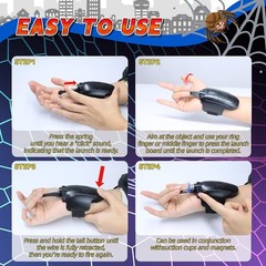 Spider Web Shooter with LED Light – 3.0 Spider Web Launcher Toy, Cool Gadget Web