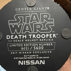 Star Wars – Gentle Giant – Rogue One Death Trooper Helmet 1:1 2017 NISSAN – CIB