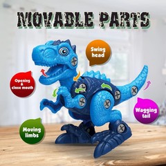 Dinosaur Toys for 3, 4, 5, 6, 7 Year Old Boys, Take Apart Toys with Drill for…
