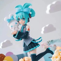 Hot 21CM Anime Hatsune Miku X Cinnamoroll Figure Anime Peripheral Collectible