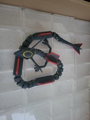 Articulated Pokémon Shiny Rayquaza Dragon 3D Printed Colored Yellow Stripes