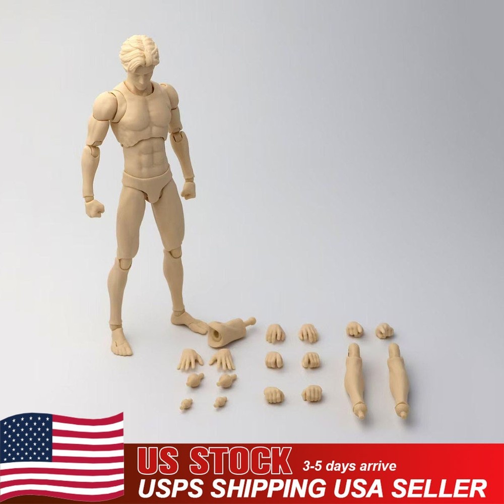 Mirrfig 1/12 MF001 Male Action Figure Body 6″ Pale Skin Super Jointed Model Toys