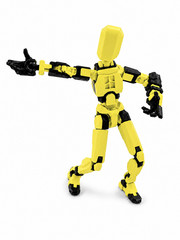 Large 13.78″ Articulated Robot Dummy Action Figure, Fully Poseable Mannequin
