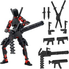 Dummy 13 Action Figure Titan 13 Robot Toy Fully Articulated Weapons Hand Set