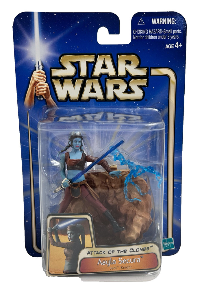 2002 Hasbro Star Wars Attack of the Clones Aayla Secura Jedi Knight Figure New