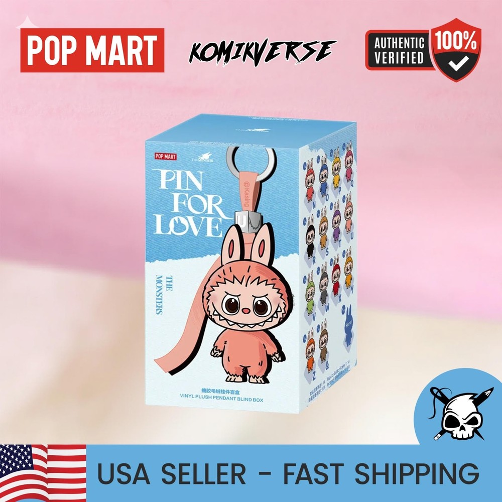 *USA* AUTHENTIC POP MART LABUBU THE MONSTERS PIN FOR LOVE – BLIND BOX (N-Z)
