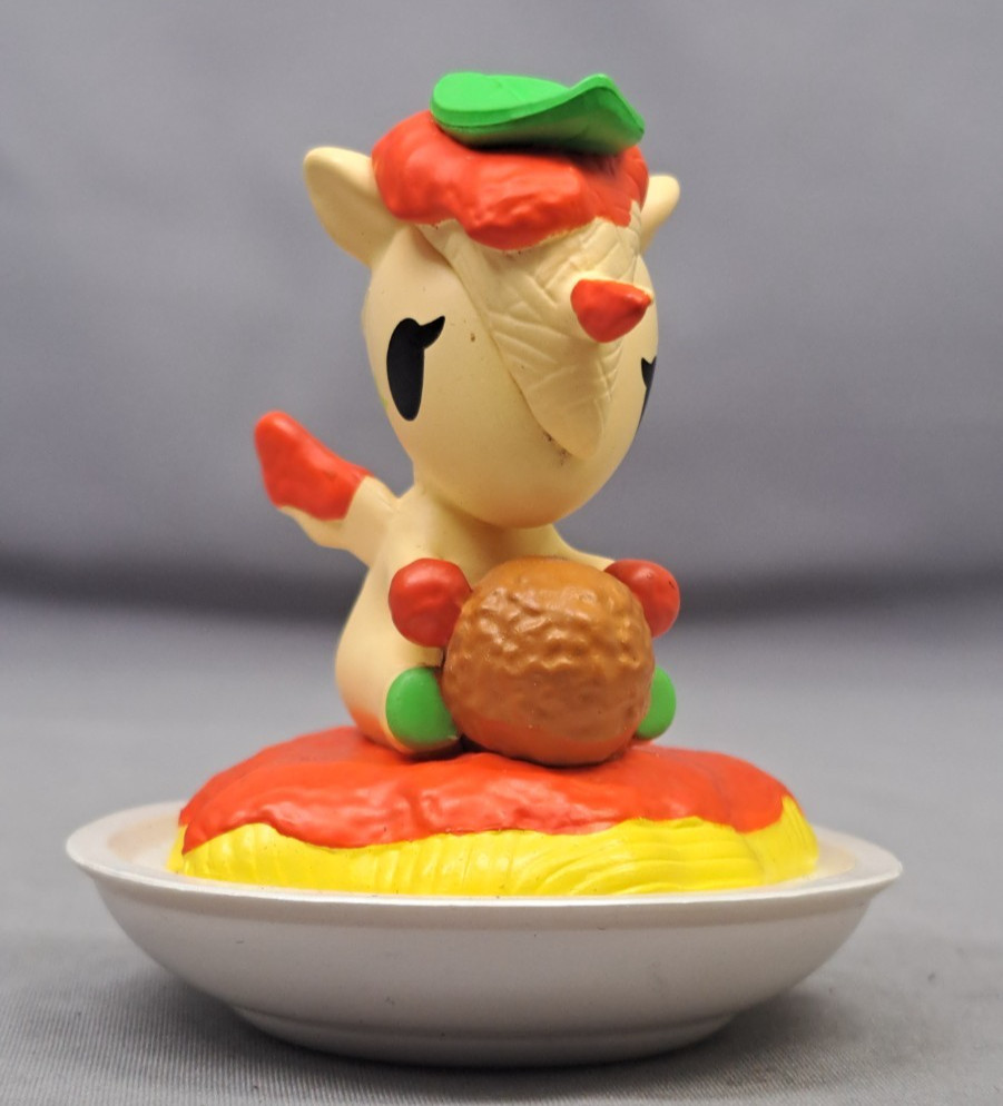 Tokidoki Unicorno Figurine Toy Series 2 Unicorn On Bowl Of Pasta And Meatball