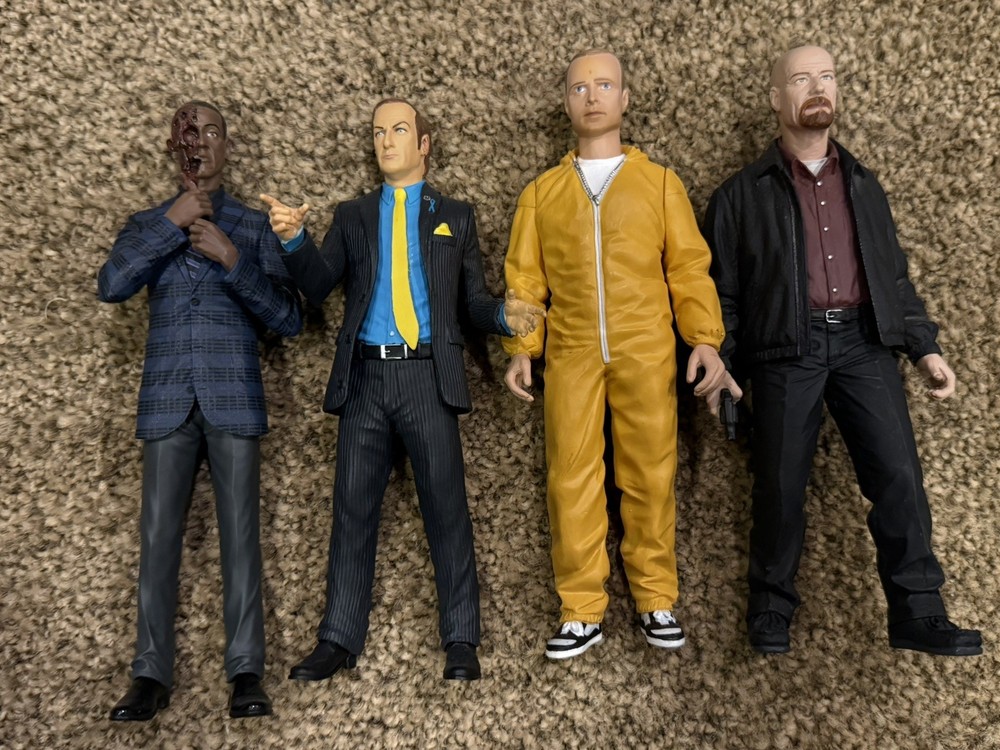 Breaking Bad Mezco Figure Lot Heisenberg Walter White Jesse Gus Saul Goodman
