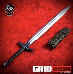 1:12 2-Handed Sword w/sheath Weapon For Mythic legions Marvel Legends Gi Joe GA9