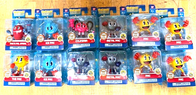 PAC MAN AND THE GHOSTLY ADVENTURES 12 FIGURES NEW SEALED FACTORY CASE BANDAI
