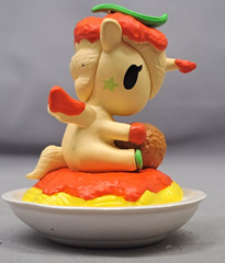 Tokidoki Unicorno Figurine Toy Series 2 Unicorn On Bowl Of Pasta And Meatball