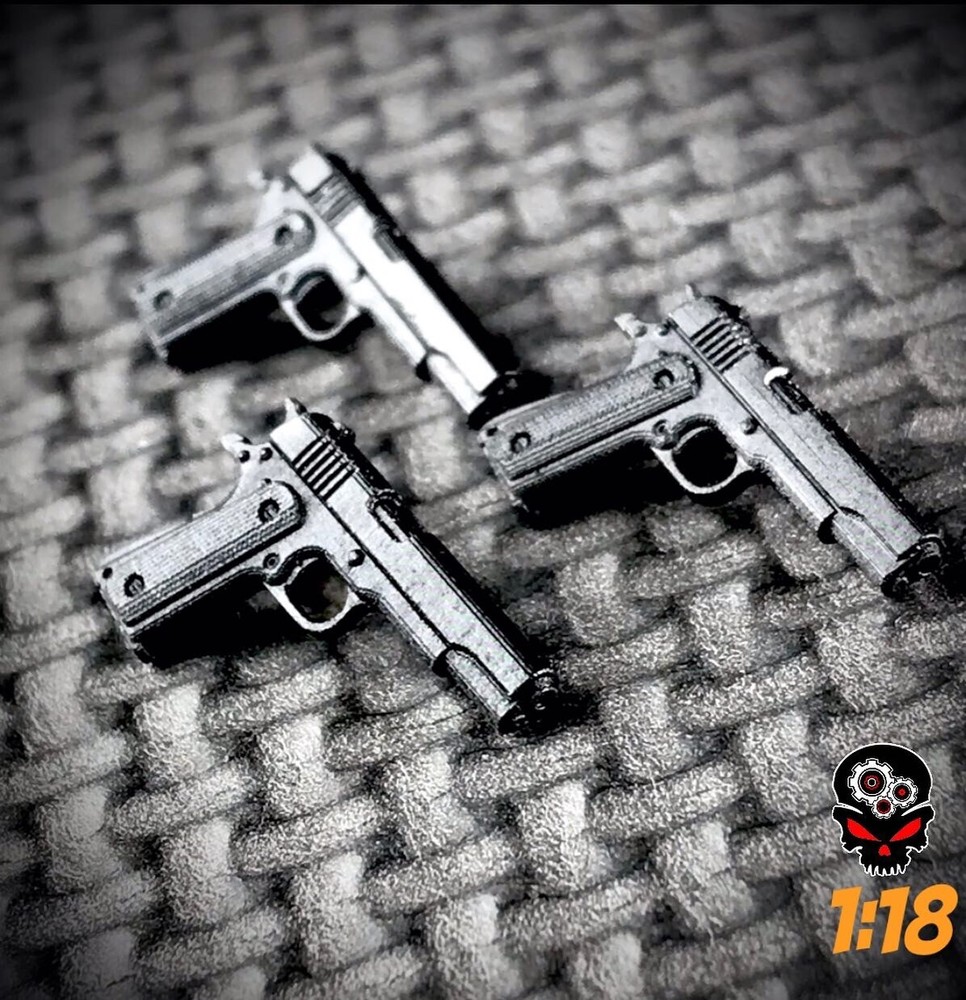 1:18 3-PACK 1911 Pistols For G.I. Joe 3.75” Joytoy Arah 25th Weapons .45 G104