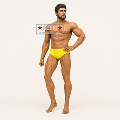 Custom Uncensored PHICEN 1/6 Beard 12″ Male Seamless Strong Muscular Figure Set