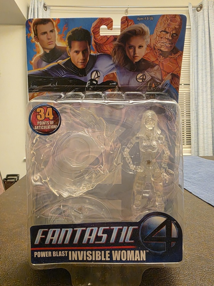 ToyBiz Fantastic Four Power Blast Invisible Woman Figure 34 Points Articulation