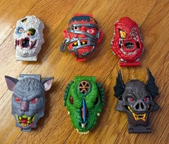 Mighty Max Horror Heads – Lot Of 6 – All Complete Vintage Toys – 1990s