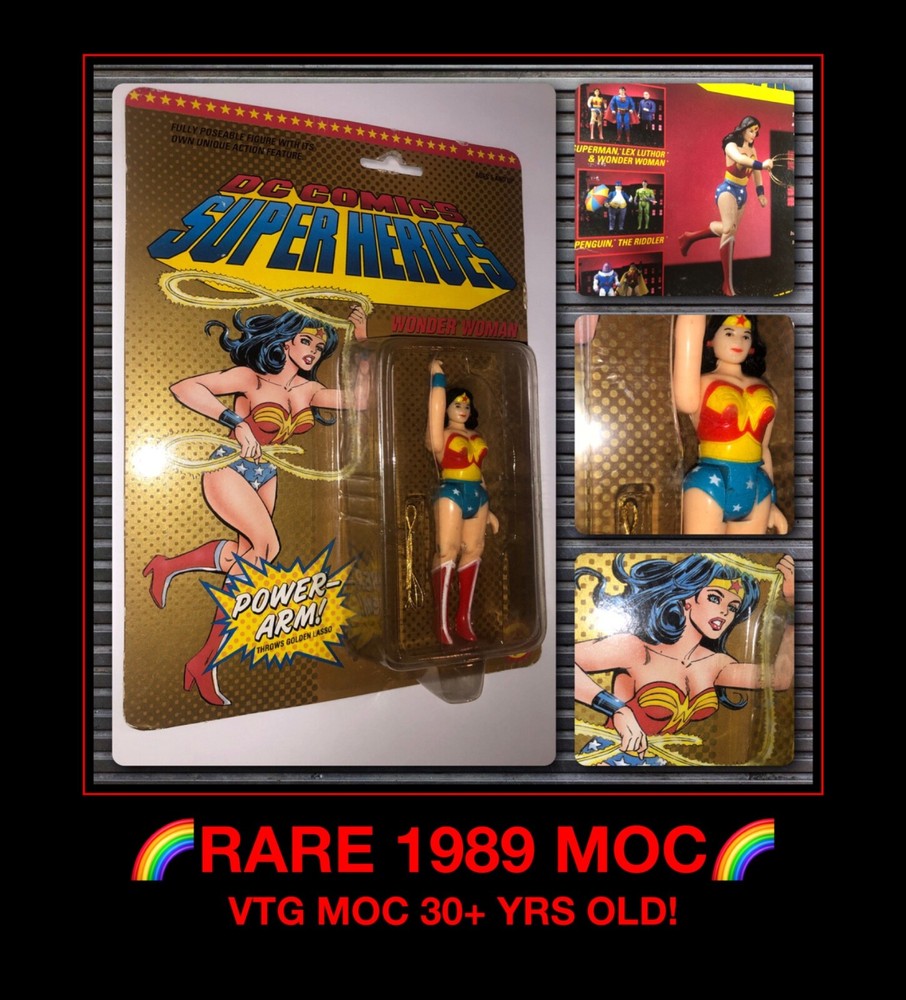 VTG 80s 90s Toybiz Wonder Woman MOC MIB DC Comics Super Heroes movie TV Figure