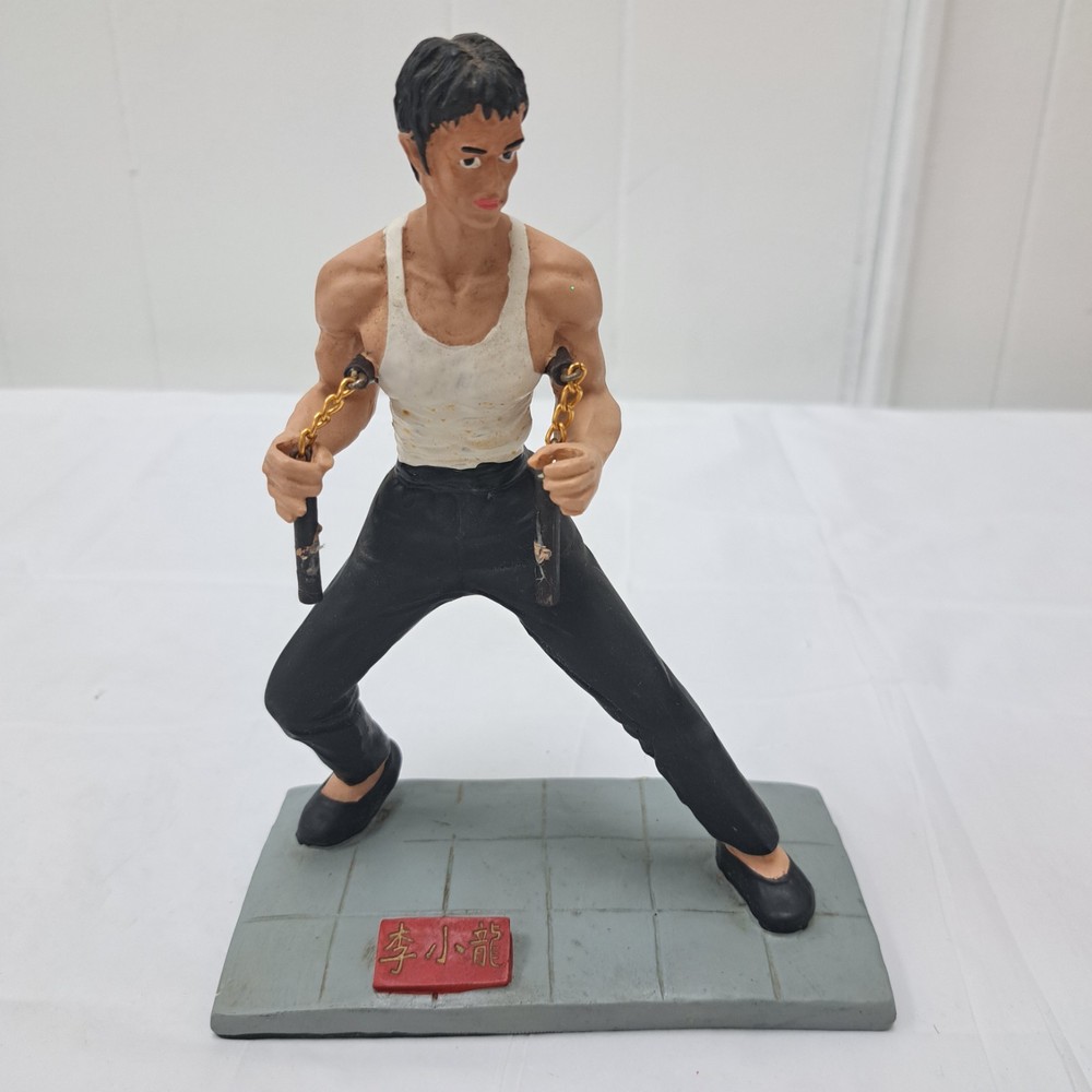 Vintage Rare Kenny International Figurine Bruce Lee W Chinese Symbol Collectible