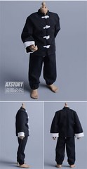 1/12 Chinese Kungfu Garments Tunic Suit Clothes Fit 6” Action Figure