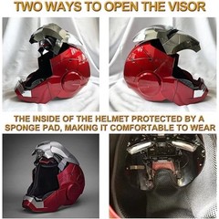 Iron man Mk5 1:1 Electric Helmet Jarvis Wearable Voice Control Halloween Cosplay