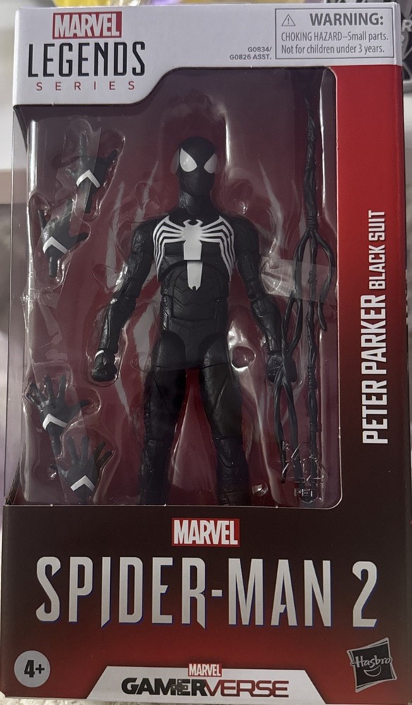 Spider-Man Marvel Legends Gamerverse Peter Parker Black Suit Figure In Stock New