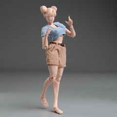 Romankey X COWL 1/12 Female Soldier Figure 6inch Pale Skin Joint Body Model Toys