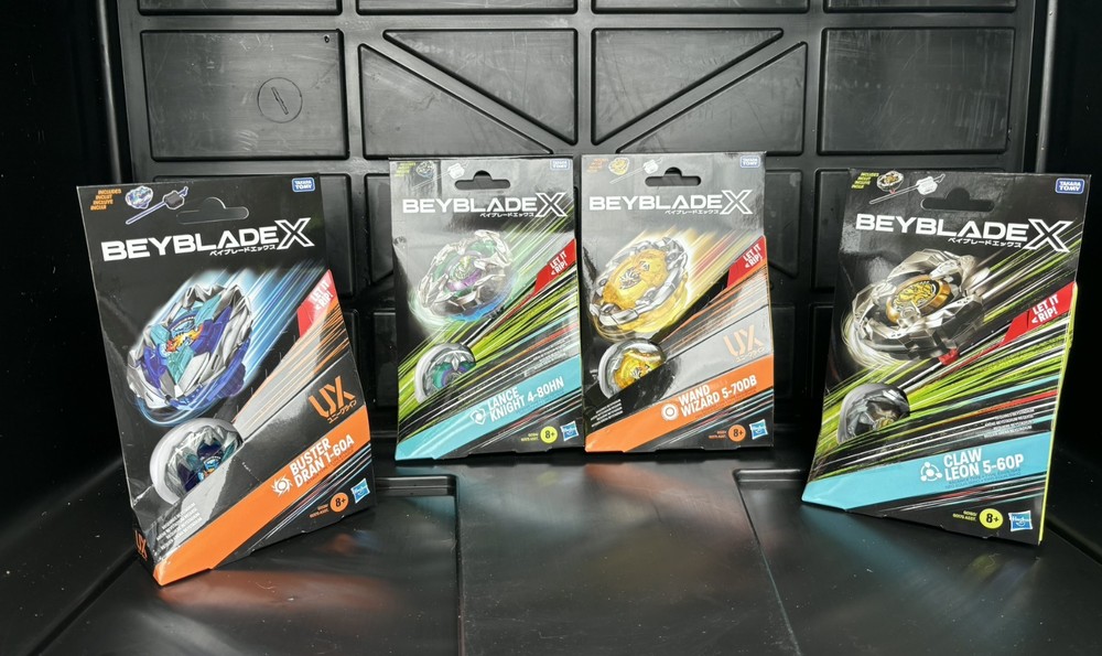 Beyblade X Lot of 4 UX Buster Dran Wand Wizard Lance Knight Claw Leon Sealed NEW