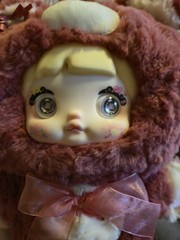 Nommi Dreams Big 400% Plush Bear Open Bag Weave Rose Pink Authentic Double Eyes