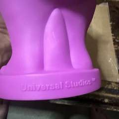Barney Purple Dinosaur Drink Cup Bottle 12” Straw Hole Lyons Universal VTG