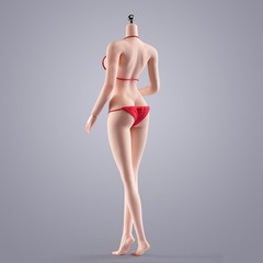 ANT T303B 1/6 Super Flexible Female Seamless Pale Medium Breast 12” Figure Body