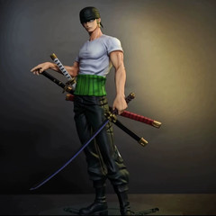 One Piece Zoro Figure – 25cm/9.84″ PVC Statue Collectible Model Toy Gift