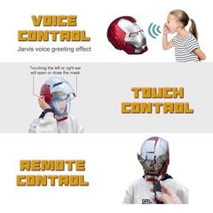 Iron man Mk5 1:1 Electric Helmet Jarvis Wearable Voice Control Halloween Cosplay
