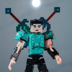 3D Printed MC Steve Fully Articulated Assembled Model Toy