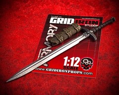1:12 2-Handed Sword w/sheath Weapon For Mythic legions Marvel Legends 6” GA9