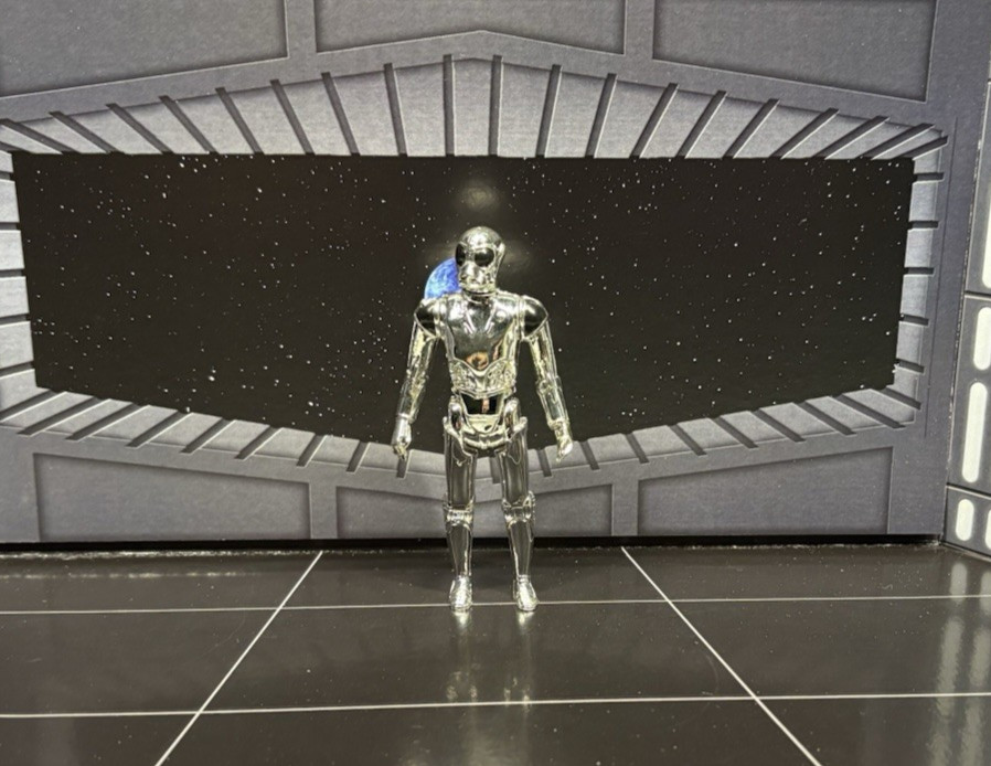 Stan Solo Silver Death Star Droid RA-7 Vintage Kenner Style Star Wars Loose