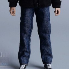 1:12 Scale Dark Blue Jeans Pants Trousers Clothes for 6″ Male Action Figure Toys