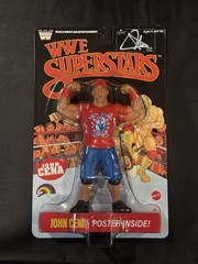 LJN WWE Wrestling Superstars John Cena Figure Blue Card Signed Target Exclusive