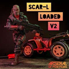 SCAR LOADED V2 [Desert Tan] – 1:12 Scale 3D Printed Action Figure Weapon Upgrade