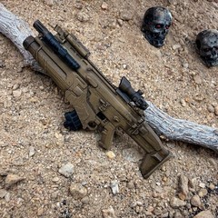 SCAR LOADED V2 [Desert Tan] – 1:12 Scale 3D Printed Action Figure Weapon Upgrade