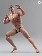 US 1:12 Flexible Muscular Male Strong Joint Body Head Hand Shape 6″ Figure