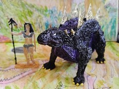 The First Gods STEGOSAURUS Lost World Creations PLA Figure With Trading Card
