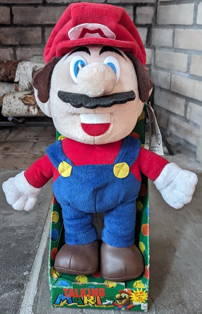 Rare 1997 Nintendo Talking Mario Plush Mario Brothers None Working